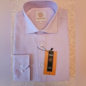 Formal Purple Shirt for Men, Cotton, Snover, Size 40, NWT